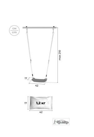       Дачный комплекс "Romana D1" + ПЛАСТИКОВЫЕ качели 103.31.06 (серый/жёлтый)