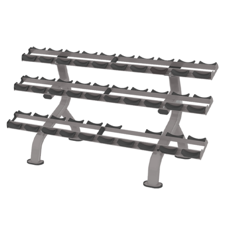Стойка для гантелей Smith DR027, 3 полки Стойка для гантелей Smith DR027, 3 полки