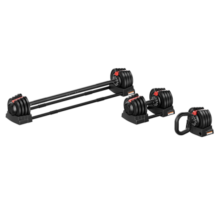 Набор регулируемый штанга+гантель+гиря HYFIT 18 кг