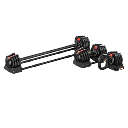 Набор регулируемый штанга+гантель+гиря HYFIT 18 кг