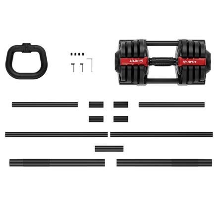 Набор регулируемый штанга+гантель+гиря HYFIT 18 кг