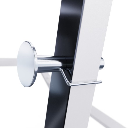 Скамья со стойками под штангу DFC GORILLA белая, с партой для бицепса