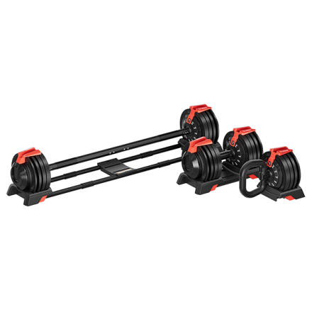 Набор регулируемый штанга+гантель+гиря HYFIT 24 кг