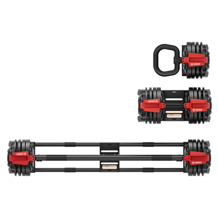 Набор регулируемый штанга+гантель+гиря HYFIT 24 кг