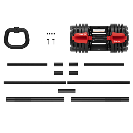 Набор регулируемый штанга+гантель+гиря HYFIT 24 кг