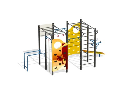 Гимнастический комплекс на металлических столбах ГК-64