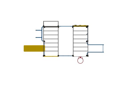 Гимнастический комплекс на металлических столбах ГК-64
