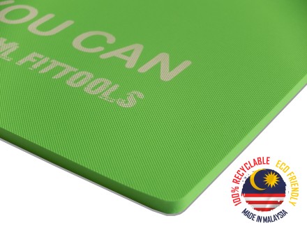 Мат для аэробики 10 мм зеленый с кольцами