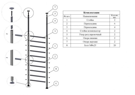Шведская стенка RS-1TR
