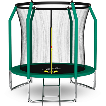 Батут премиум ARLAND 8FT с внутренней страховочной сеткой и лестницей