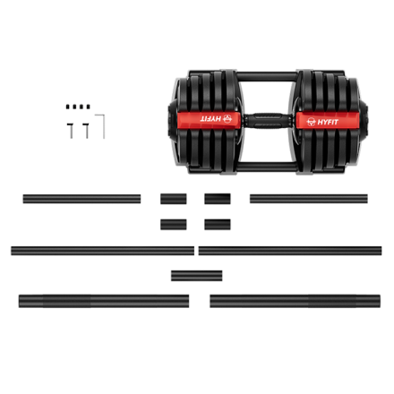 Набор регулируемый штанга+гантель HYFIT 40 кг