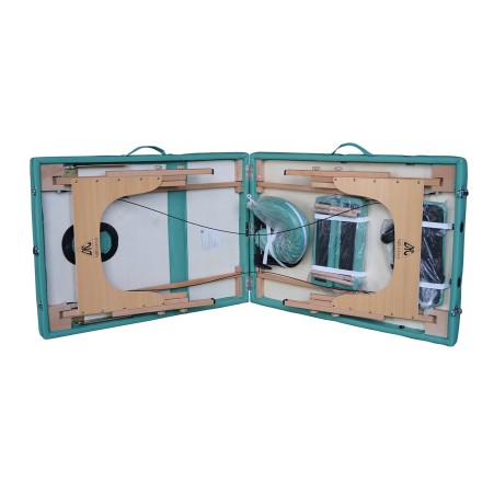 Массажный стол DFC NIRVANA, Relax Pro,  дерев. ножки, цвет зеленый (Green)