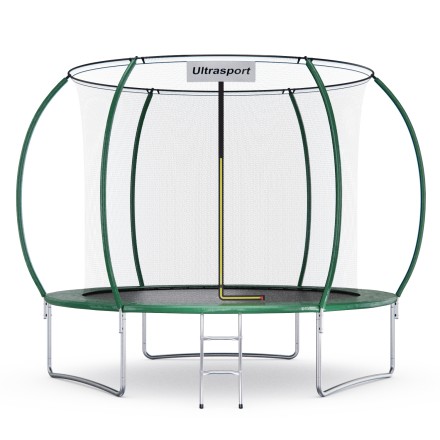 Батут DFC ULTRASPORT 10 ft с внутренней сеткой / лестница в комплекте