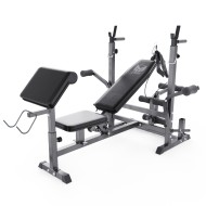 Скамья со стойками под штангу DFC GYRONETICS GN008 с партой для бицепса