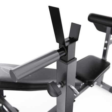 Скамья со стойками под штангу DFC GYRONETICS GN008 с партой для бицепса