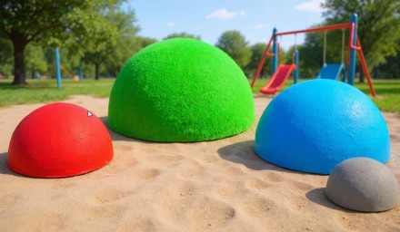 Уличная объемная фигура из резиновой крошки "Полусфера" 