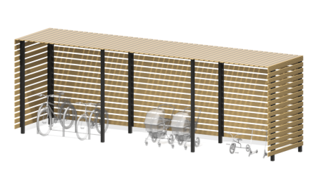Навес для колясок и велосипедов «Вуд»
