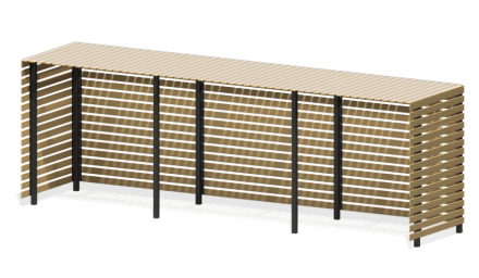 Навес для колясок и велосипедов «Вуд»