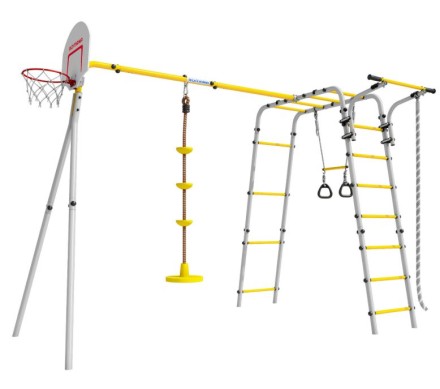 Дачный комплекс "Акробат 2" + ДИСК качели Romana 103.19.05 (серый/жёлтый)