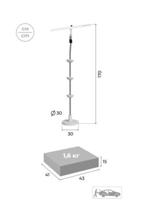 Дачный комплекс "Акробат 2" + ДИСК качели Romana 103.19.05 (серый/жёлтый)