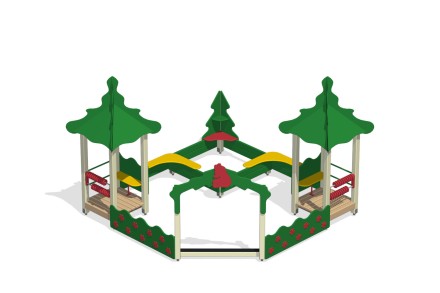 Песочный дворик без горки 'Лесная поляна' ПС-09.1