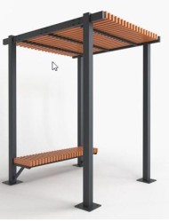 Пергола "Радуга" со скамейкой