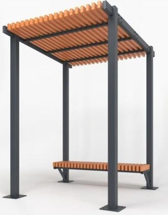 Пергола "Радуга" со скамейкой