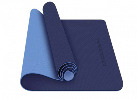 Коврик для йоги TPE 6мм, синий