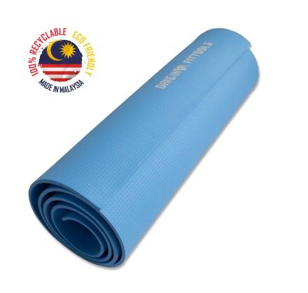 Мат для аэробики 6 мм голубой
