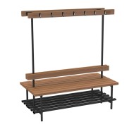 Скамья для раздевалок с вешалкой двусторонняя 1,5 м