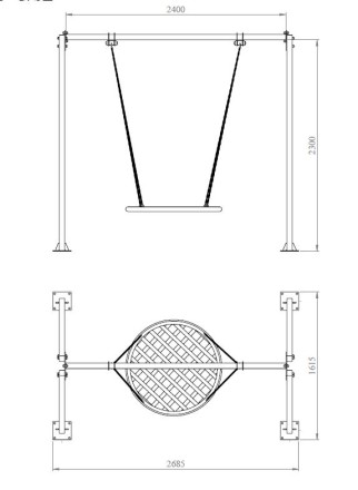 Качели АК с гнездом