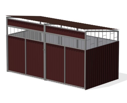 Навес для мусорных баков (на 2 контейнера)