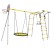 Дачный комплекс "Акробат 2" + Качели ГНЕЗДО-СЕТКА 100 см Romana 103.19.05 (белый,красный,желтый)