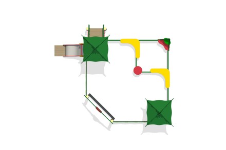 Песочный дворик с горкой 'Лесная поляна' ПС-09