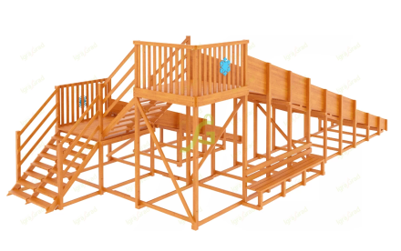 Зимняя горка "IgraGrad Snow Fox", скат 10 м (мод. 3)