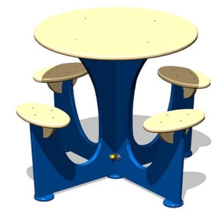 Стол уличный со скамьями М5