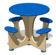 Стол уличный со скамьями М5