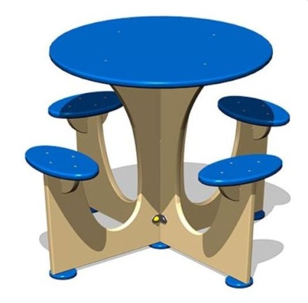 Стол уличный со скамьями М5