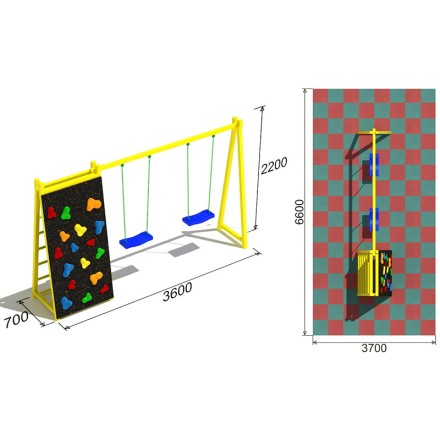 Качели для детской площадки «Спорт 2.1»