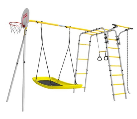 Дачный комплекс "Акробат 2" + ЛОДКА качели Romana 103.19.05 (серый/жёлтый)