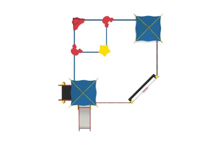 Песочный дворик с горкой 'Корал' ПС-16.3