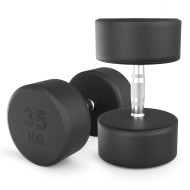 Гантель UNIX Fit PRO круглая обрезиненная 35 кг, 2 шт.