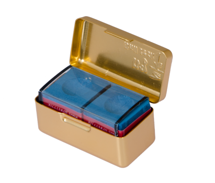 Мел "Ball teck PRO II" (2 шт, в золотистой металлической коробке) синий