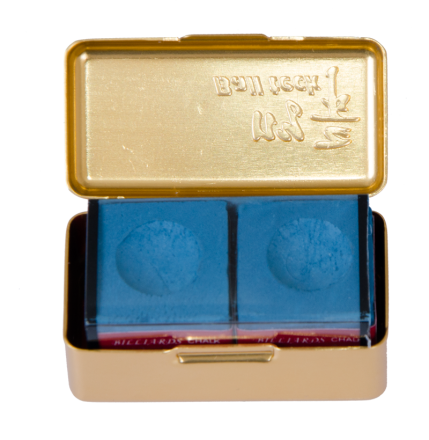 Мел "Ball teck PRO II" (2 шт, в золотистой металлической коробке) синий