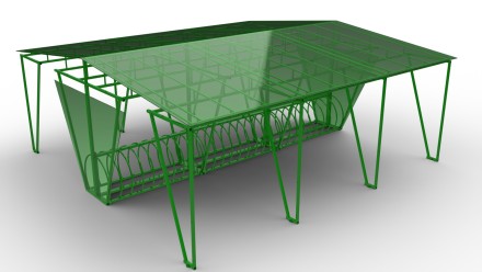 Велопарковка с навесом "Шаттл" Велопарковка с навесом "Шаттл"