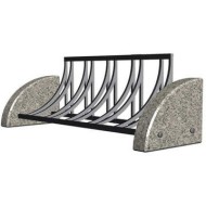 ВП-16 Велопарковка из камня и металла на 5 мест