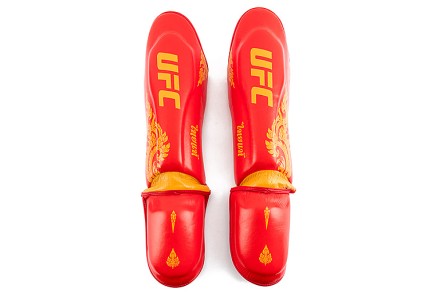 UFC Premium True Thai Защита голени, цвет красный, размер XL