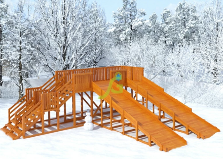 Зимняя горка "IgraGrad Snow Fox", скат 5,9 м (мод.2)