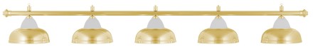 Лампа на пять плафонов "Crown" (золотистая штанга, золотистый плафон D38см)