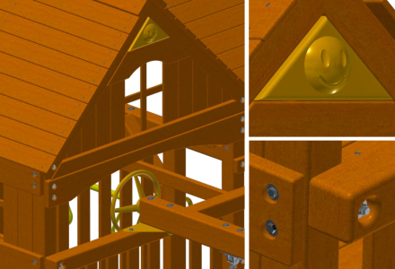 Спортивно-игровой комплекс MoyDvor ПАНОРАМА с трубой, спуском и рукоходом